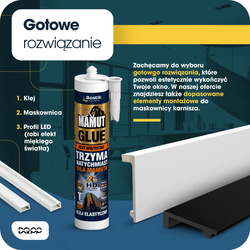 Listwa Karniszowa Maskująca Karnisz 10cm Biała 2m