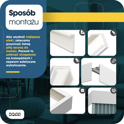 Listwa Karniszowa Maskująca Karnisz 10cm Biała 2m