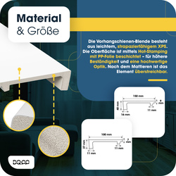 Listwa Karniszowa Maskująca Karnisz 10cm Biała 2m
