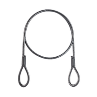 Linka Stalowa w PCV CZARNA z Pętlami Pętelkami Lina z Okiem Oczkami Pętlica 2/4mm 1x19