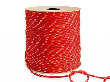 Lina Linka Polipropylenowa Pleciona Żeglarska CZERWONA 10mm