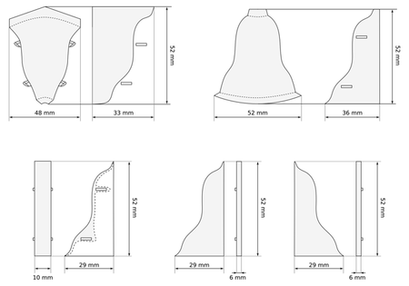 Listwa przypodłogowa podłogowa PCV 52mm PRÓBKA KLON