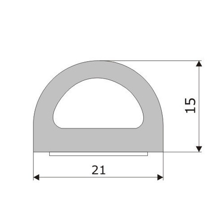 Uszczelka Gumowa Samoprzylepna D SD-112 21x15mm CZARNA