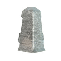 Narożnik zewnętrzny do listwy PCV 70mm INOX