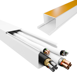 Kanał kablowy Listwa PCV 25x16mm korytko kablowe Białe samoprzylepne