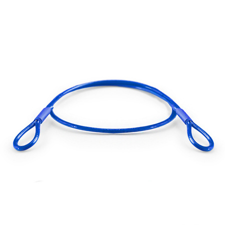 Linka Stalowa w PCV NIEBIESKA z Pętlami Pętelkami Lina z Okiem Oczkami Pętlica 1,6/3mm 1x7