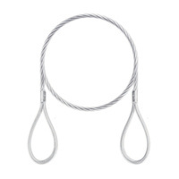 Linka Stalowa w PCV PRZEZROCZYSTA z Pętlami Pętelkami Lina z Okiem Oczkami Pętlica 3/4mm 6x7