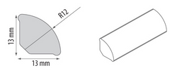 ĆWIERĆWAŁEK Listwa PCV Cokół 13x13mm BUK 2,5mb