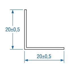 Kątownik PCV Samoprzylepny Zewnętrzny Narożnik 20x20mm BIAŁY 2m