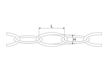 ŁAŃCUCH OWALNY 3,2mm - 20m