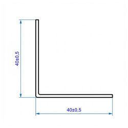 Kątownik PCV Samoprzylepny Wewnętrzny Narożnik 40x40mm CZARNY 2m