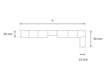 Parapet Wewnętrzny Komorowy PCV ORZECH Szerokość 35cm + zaślepki GRATIS