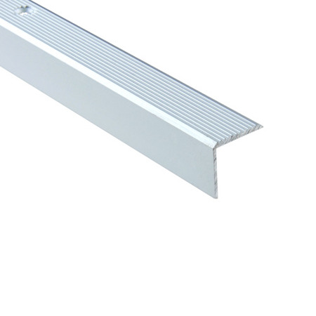 Profil Schodowy Aluminiowy Ryflowany Kątownik SREBRNY 20x20 Wkręcany Na Śruby