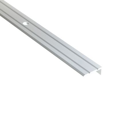 Profil Schodowy Aluminiowy Ryflowany Kątownik SREBRNY 25x10 Wkręcany Na Śruby